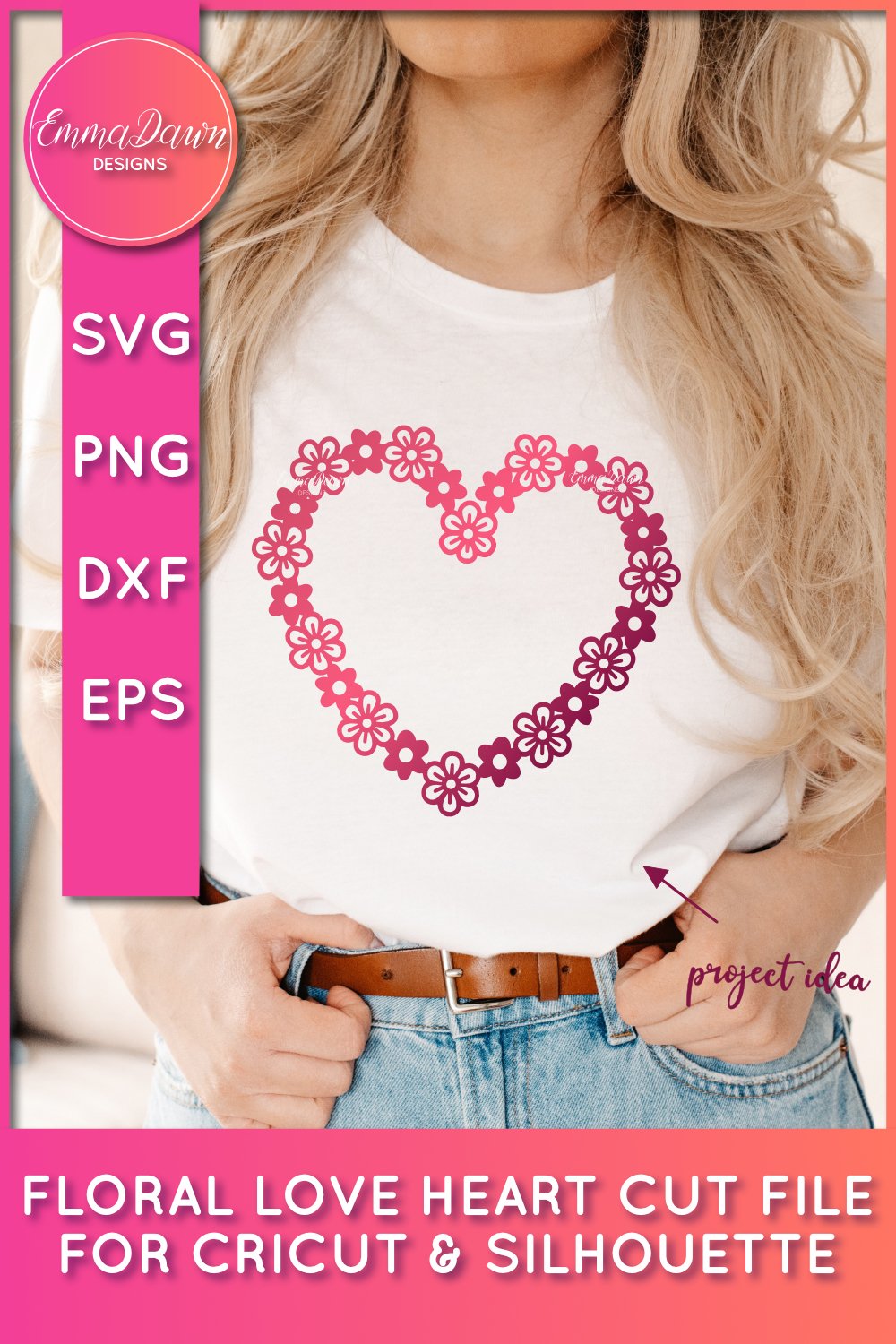 Floral Love Heart SVG | Flower Heart Cut File