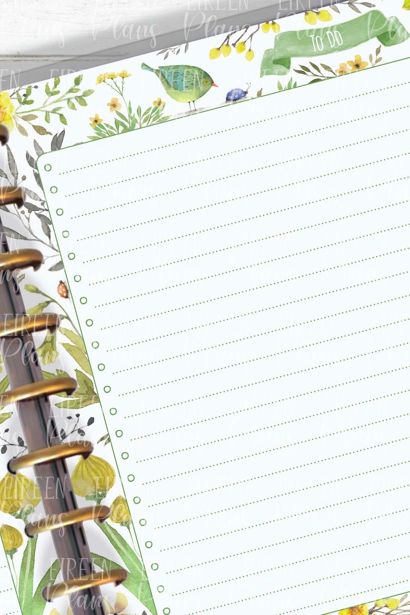 To Do printable inserts for Classic Happy Planner