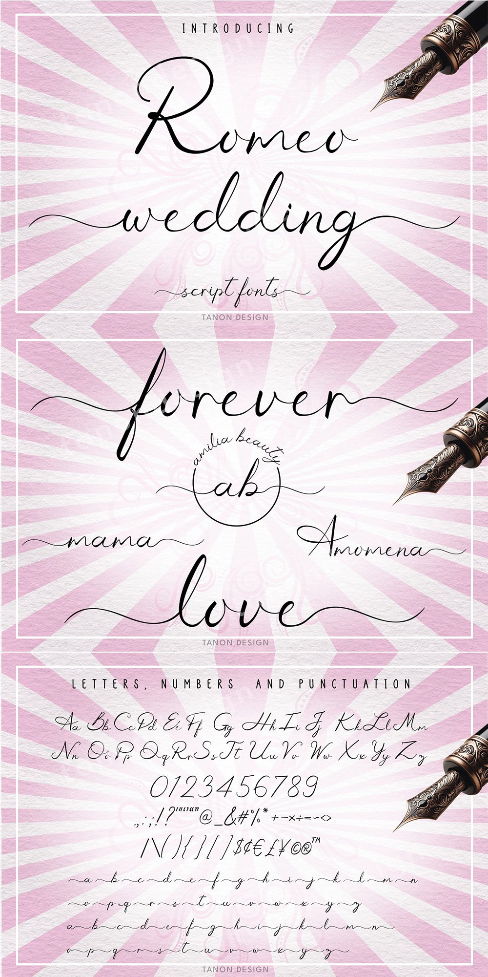 Caligraphy Romeo Romeo Wedding Calligraphy Fonts, Handwritten, Script fonts