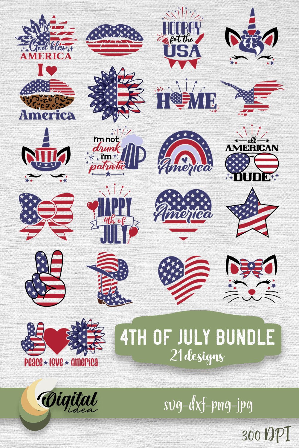 4th of july svg bundle. American flag bundle svg. Patriotic