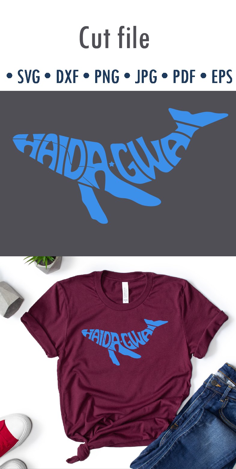 Haida Gwaii Cut File | Whale Word Art