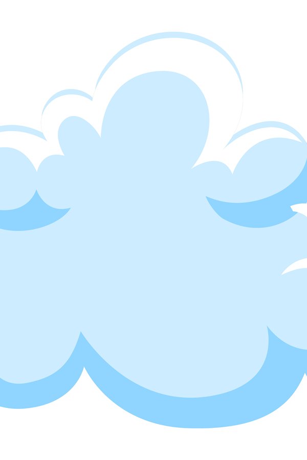 Cartoon cloud. Fluffy cute style. Heaven sky icon