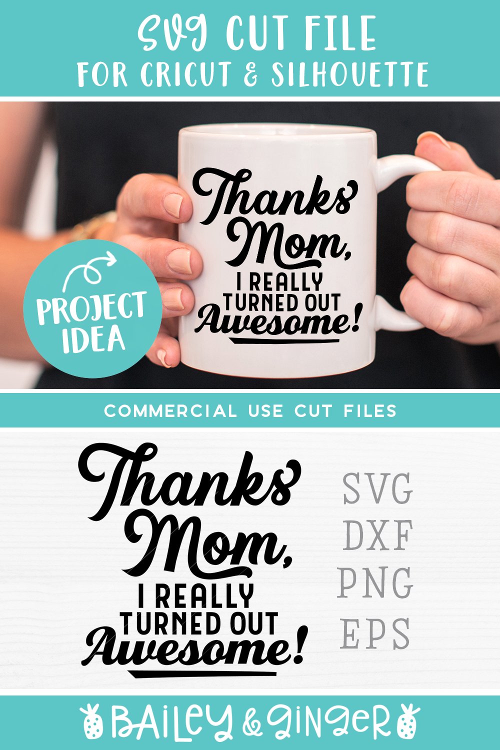 Thanks Mom SVG | Mothers Day Funny Mom Gift SVG