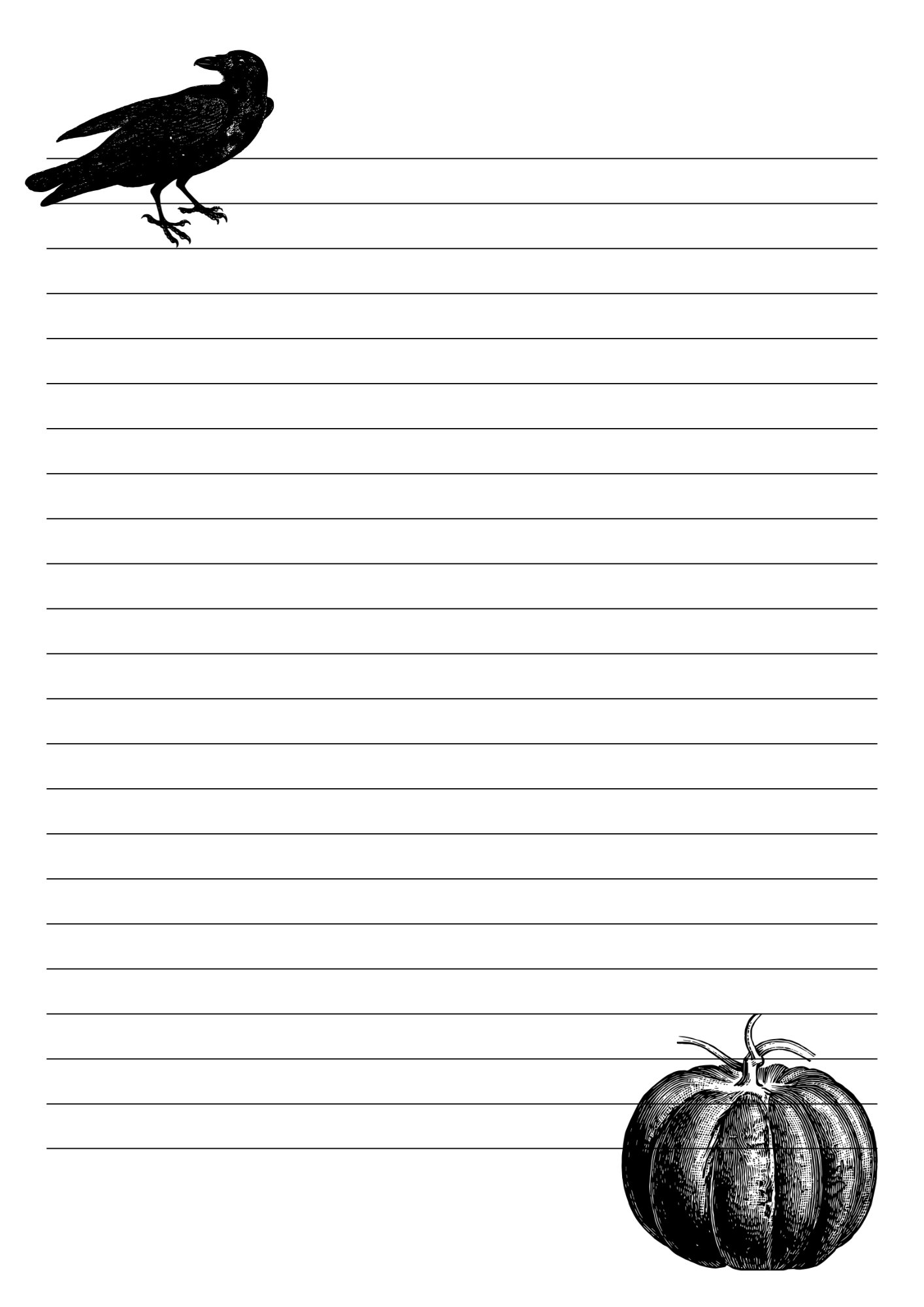 Letter writing paper vintage halloween stationery (2778869)