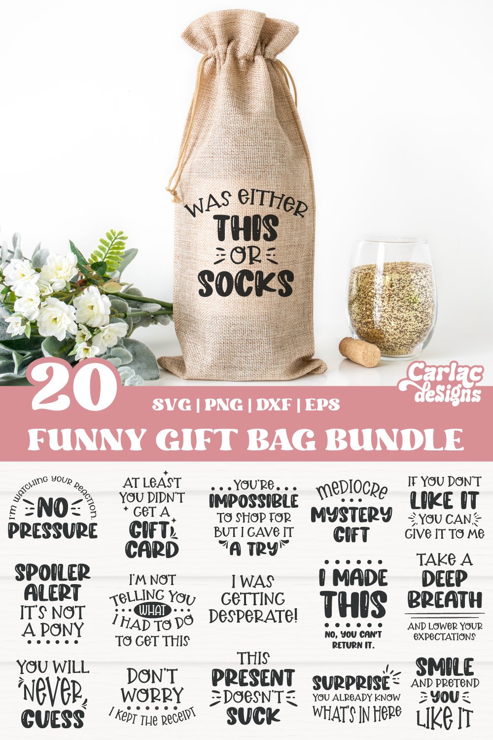 Funny Gift Bag SVG Bundle Funny Gift Tags SVG Bundle