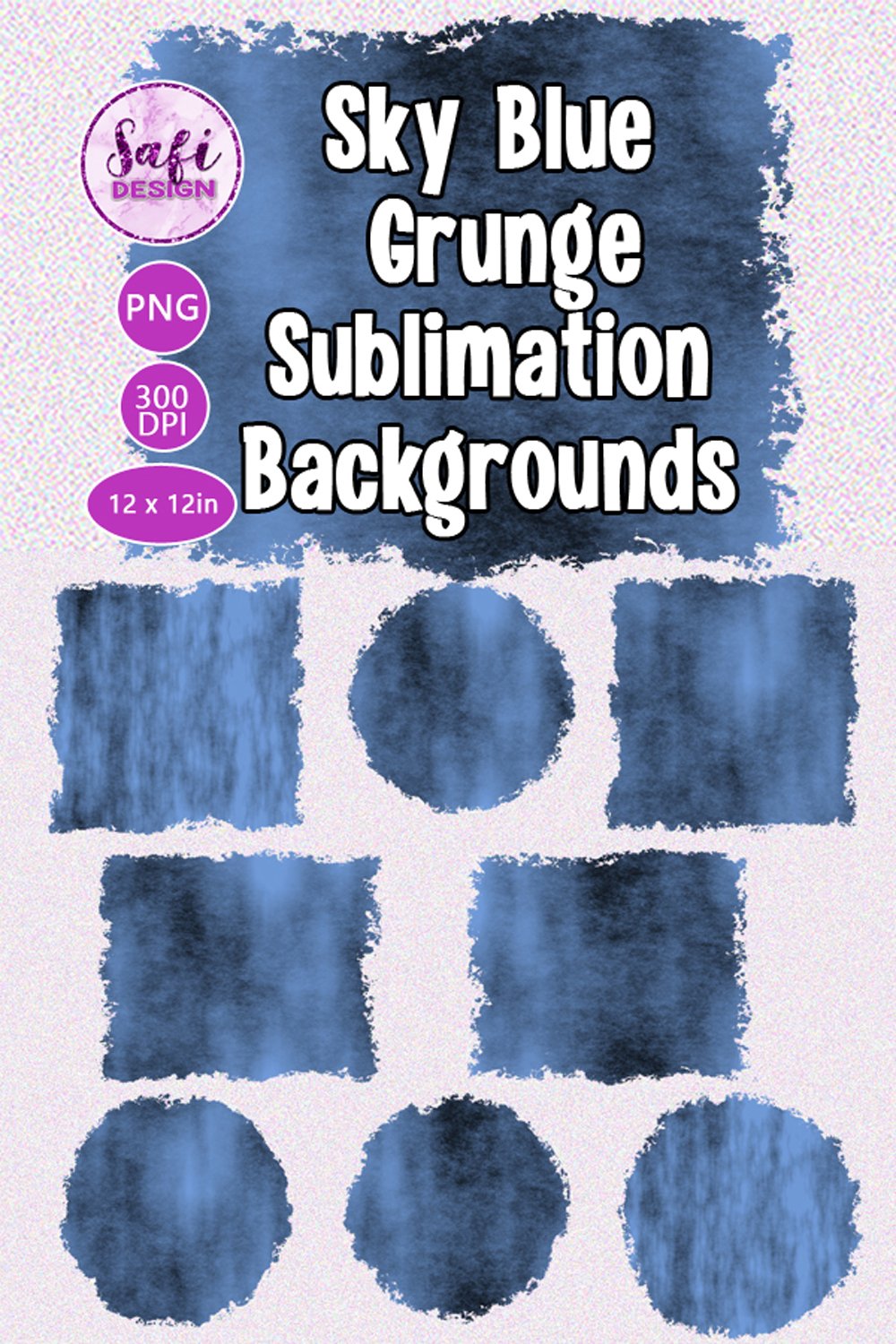 Sky Blue Grunge Sublimation Backgrounds