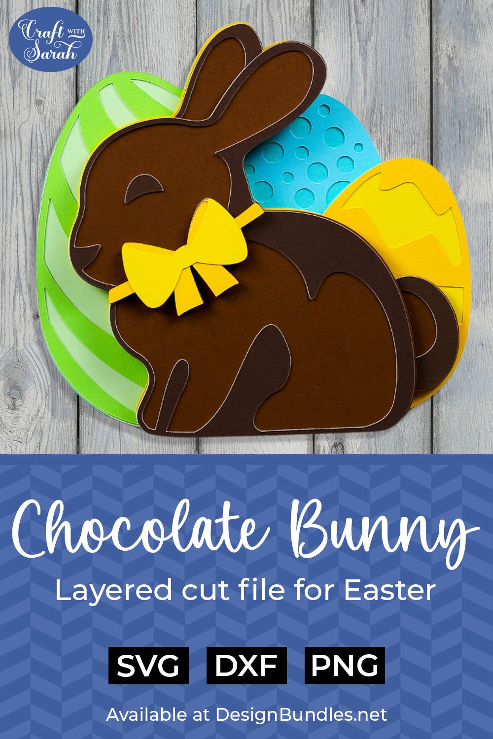 Chocolate Bunny SVG File 3D Easter Rabbit SVG Cut File