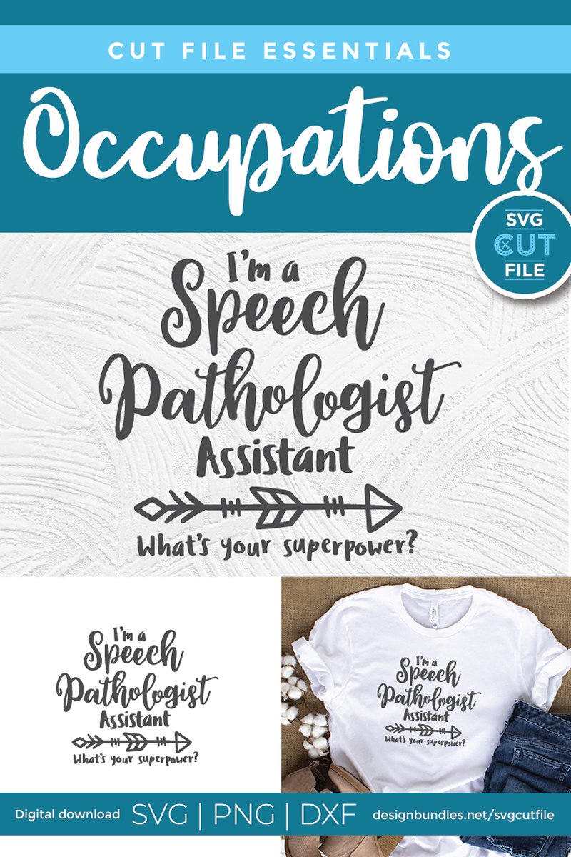 Speech pathologist assistant- an SLPA svg with superpower