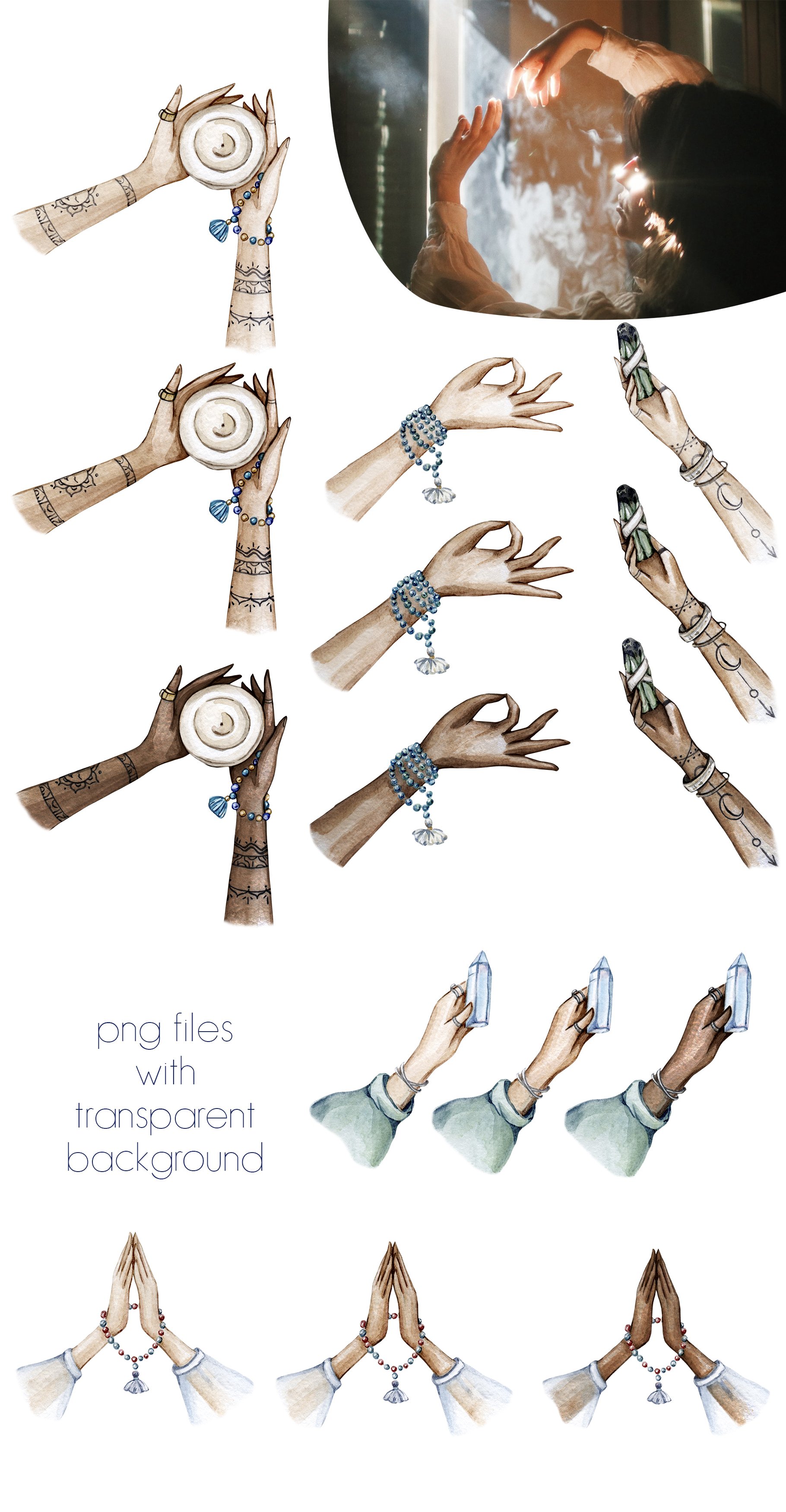 Meditation Hands Clipart