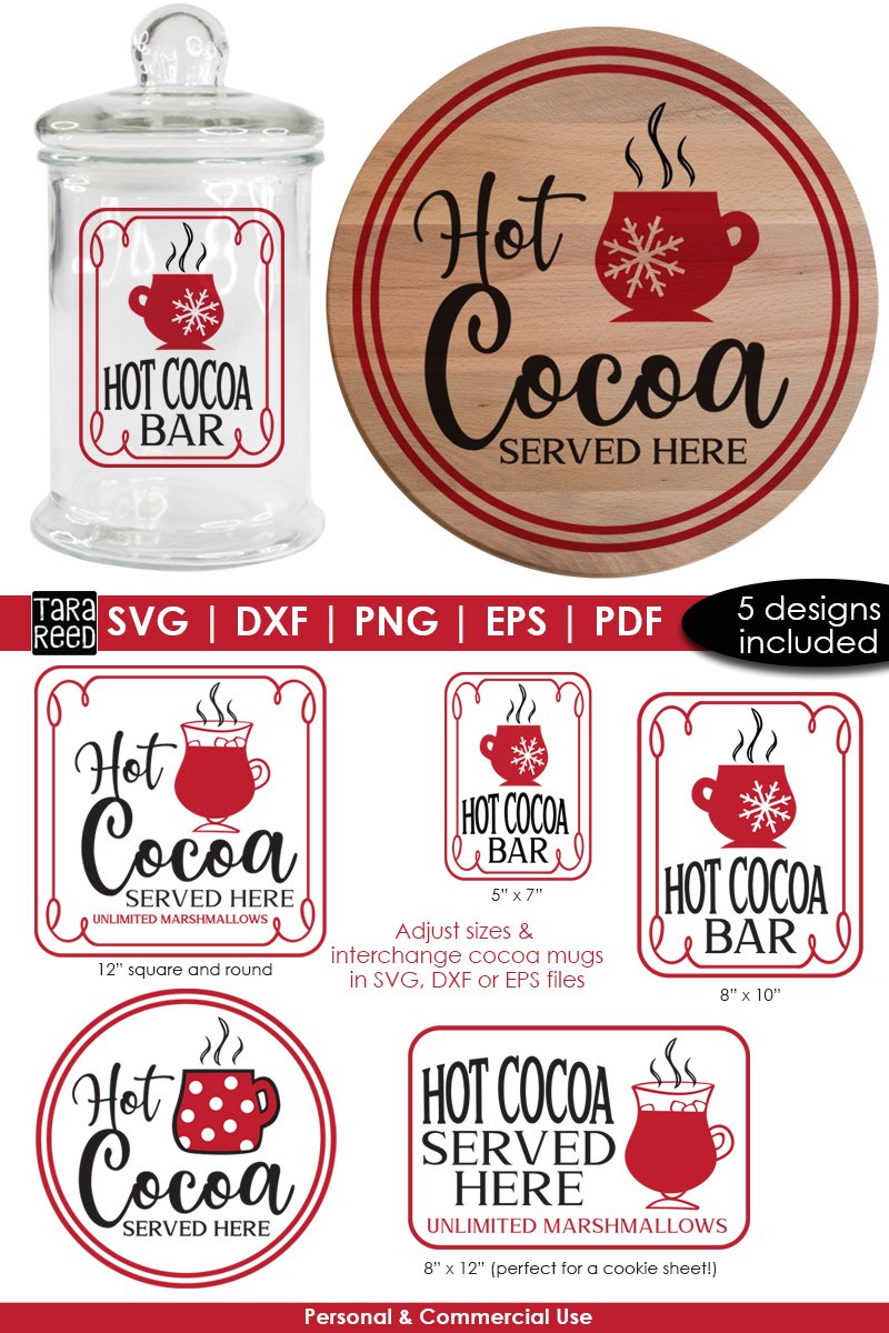 Hot Cocoa Bar - SVG and Cut Files for Crafters