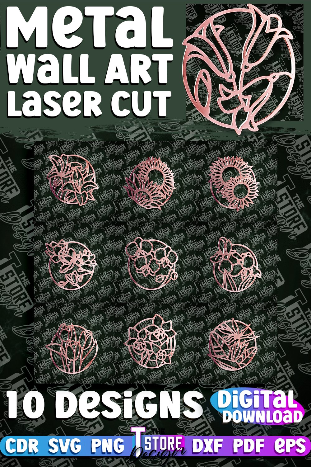 Metal Wall Art Laser Cut Metal Flowers Laser Cut (3044109)