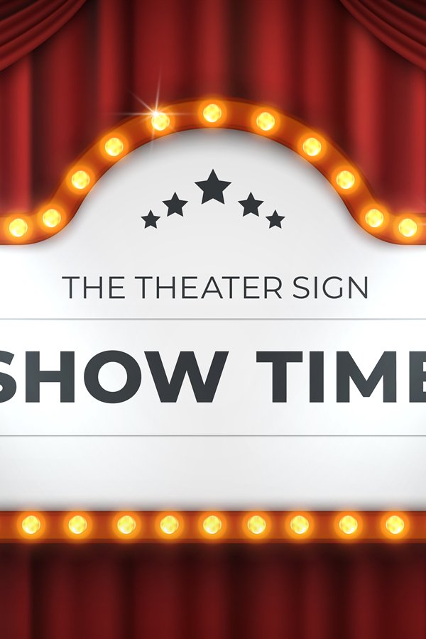 Theater cinema sign. Movie light frame, retro (1169362)