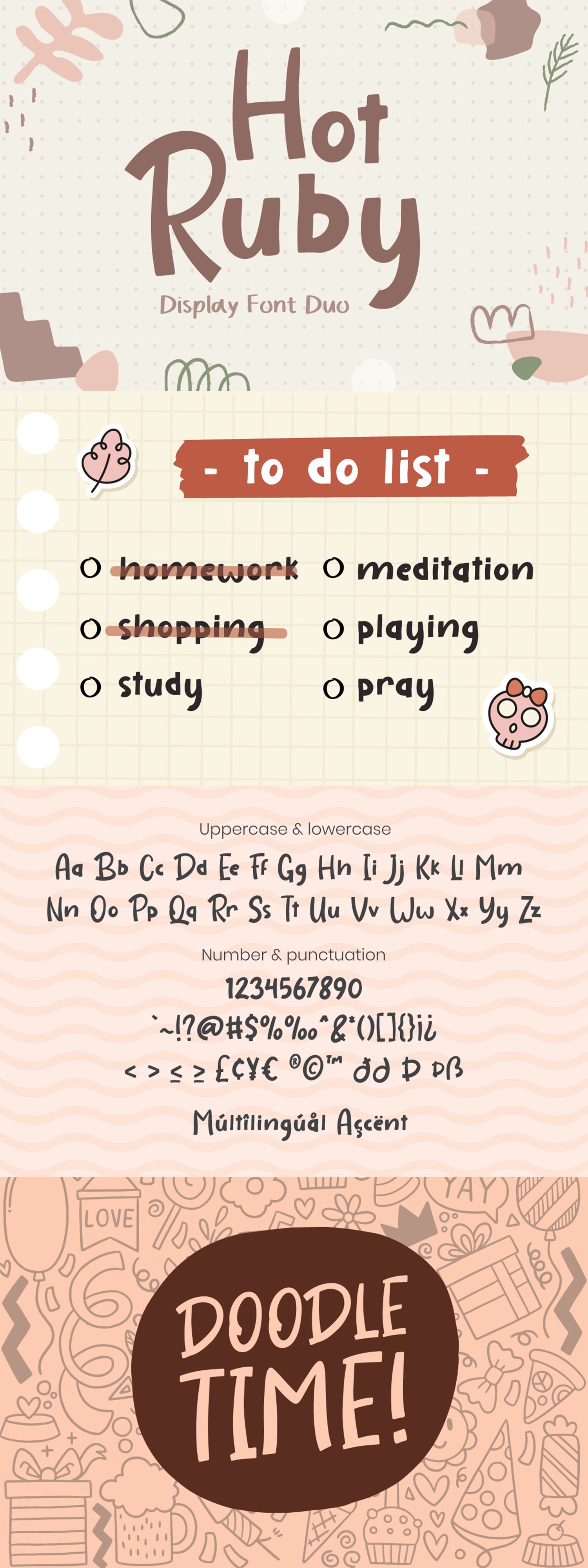 Hot Ruby - Handwritten Font Duo (1432784)