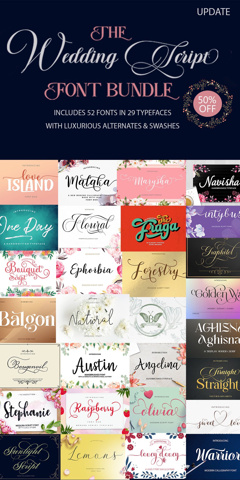 The wedding Script Font Bundle (1473874) | Calligraphy | Font Bundles
