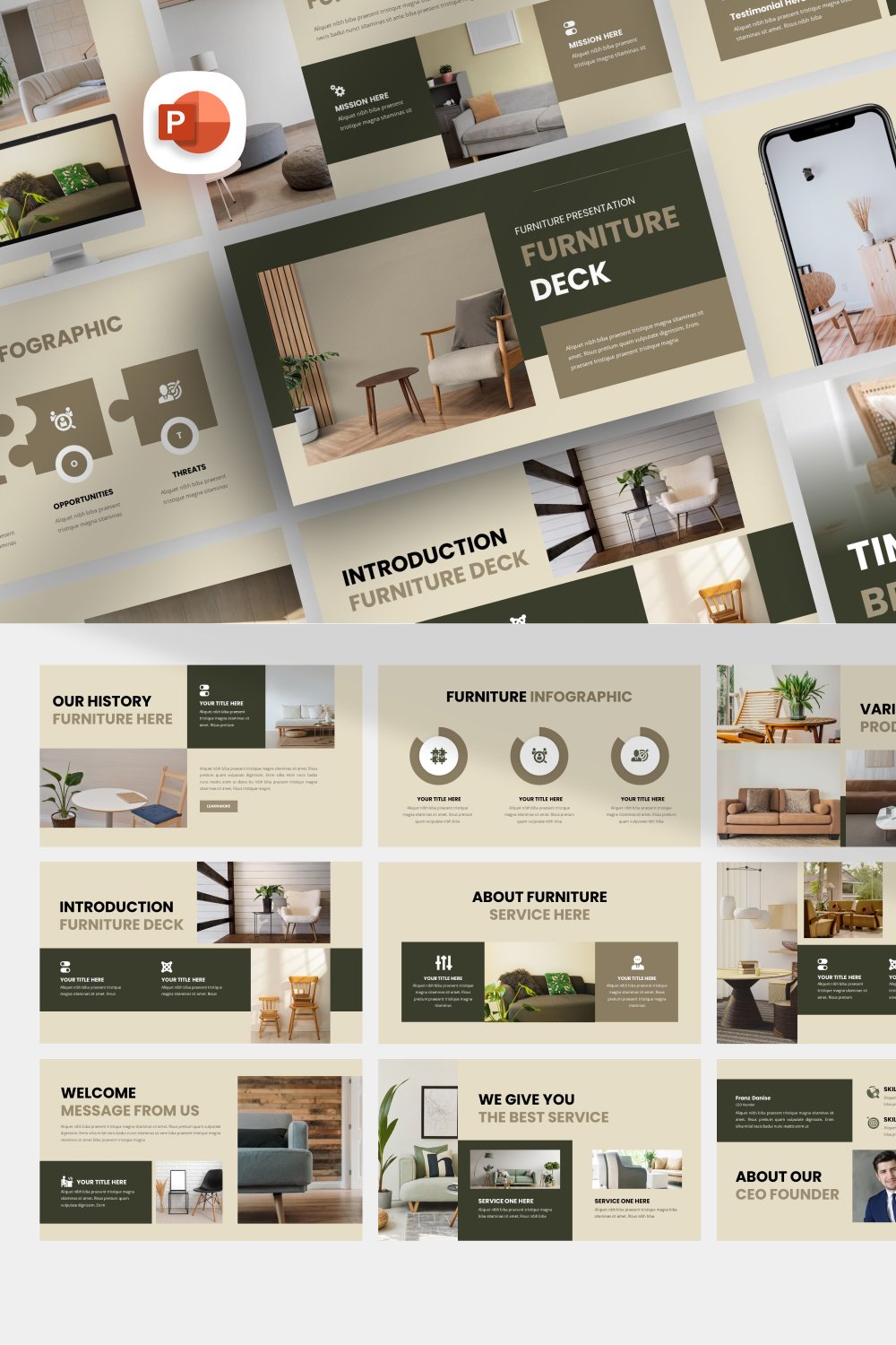 Minimalist Furniture Deck Presentation Template