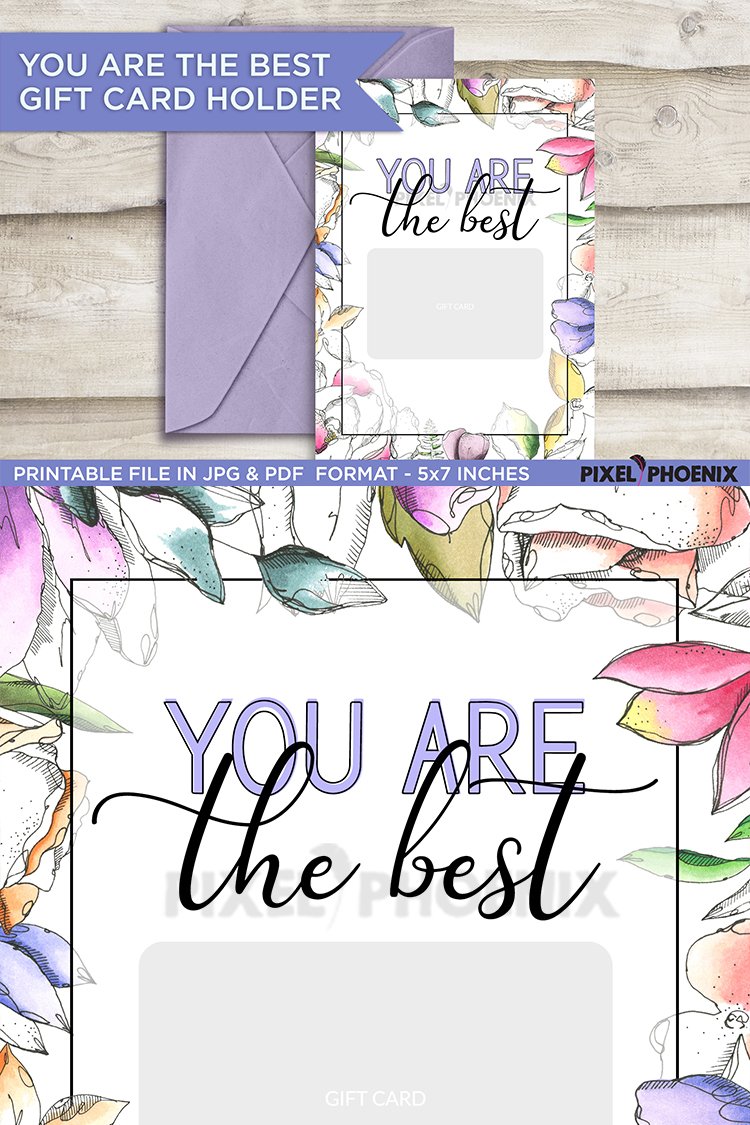 You are the best | Printable Gift Card Holder