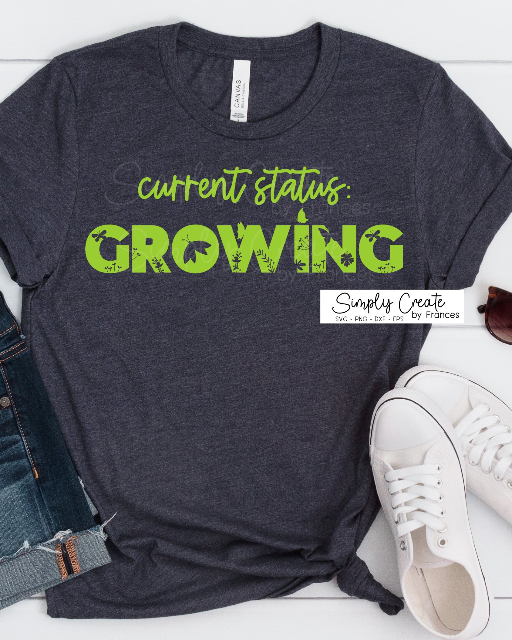 Current Status Growing SVG | Self-Care