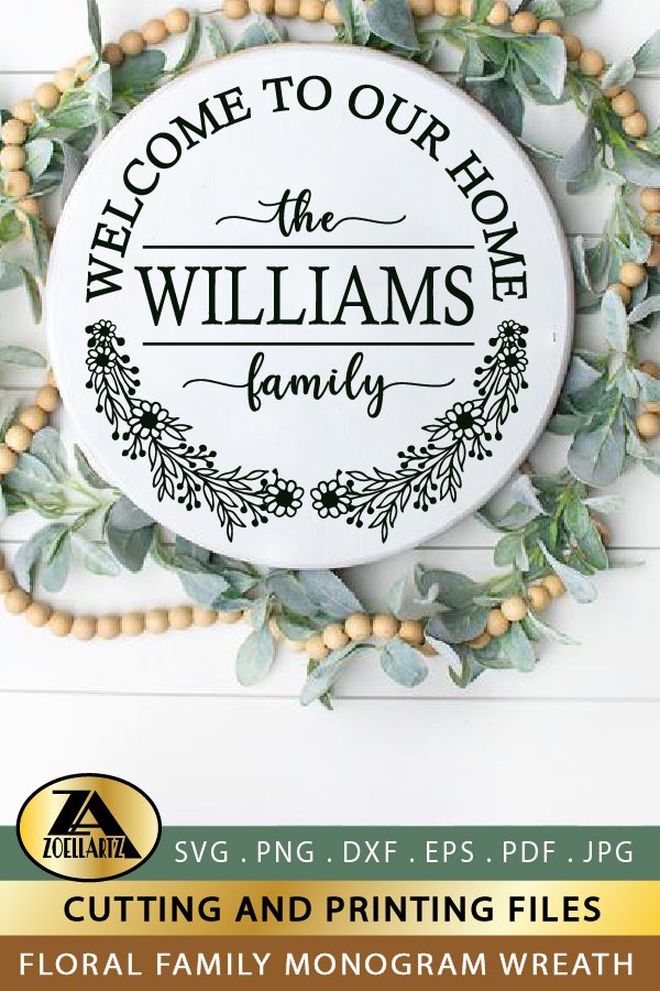 Family Monogram SVG Welcome Home SVG Farmhouse (1103129)