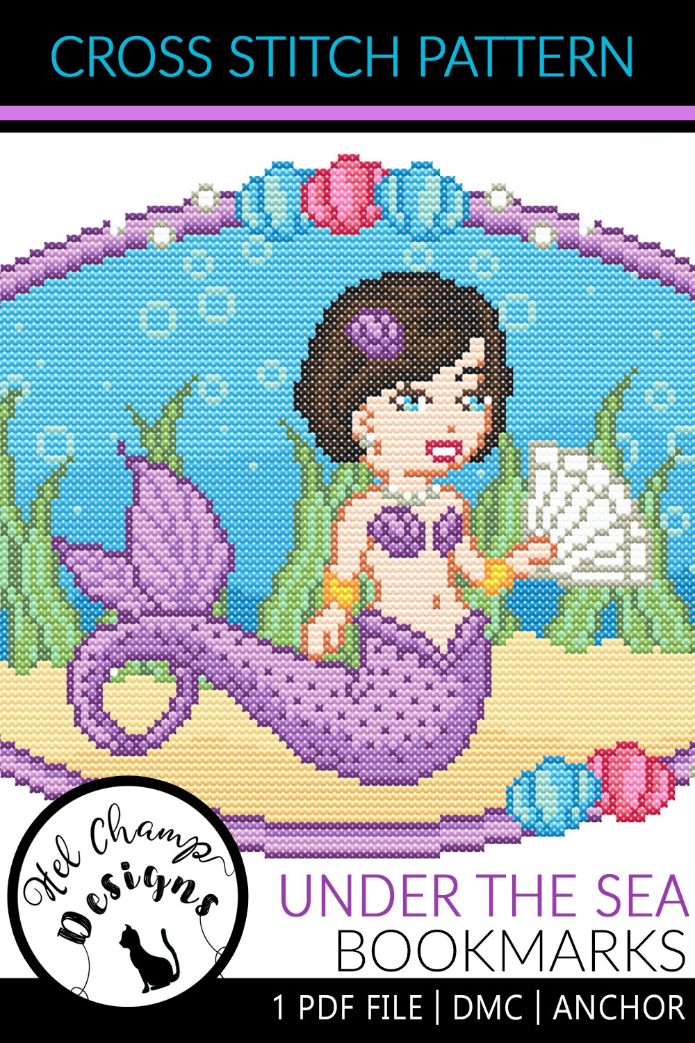 Mermaid Under the Sea | Cross Stitch Pattern | Maxanns serie