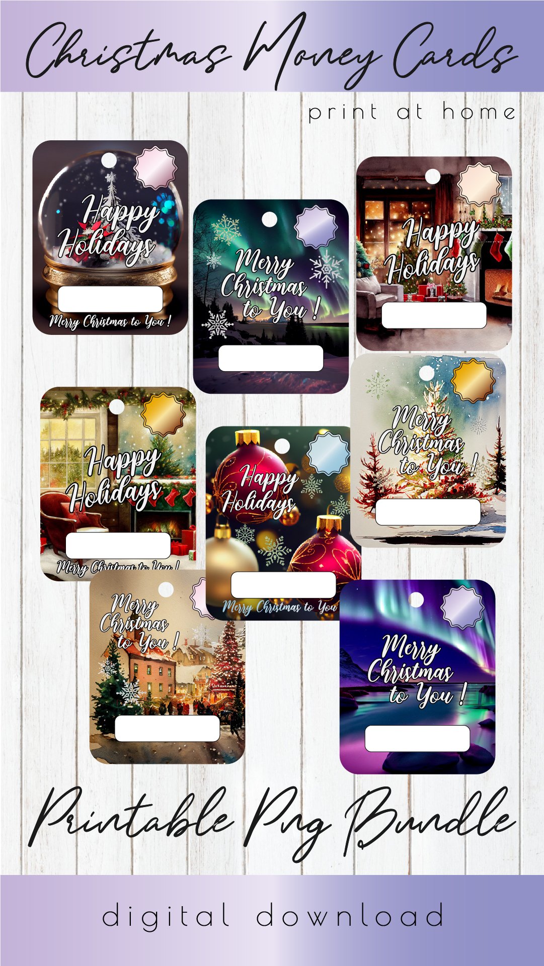 Merry christmas card holder