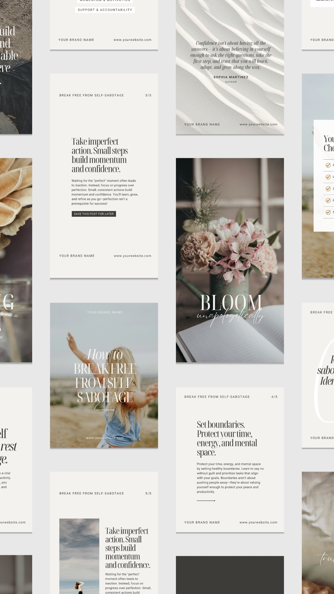 Modern Instagram Posts Stories Social Media Canva Templates