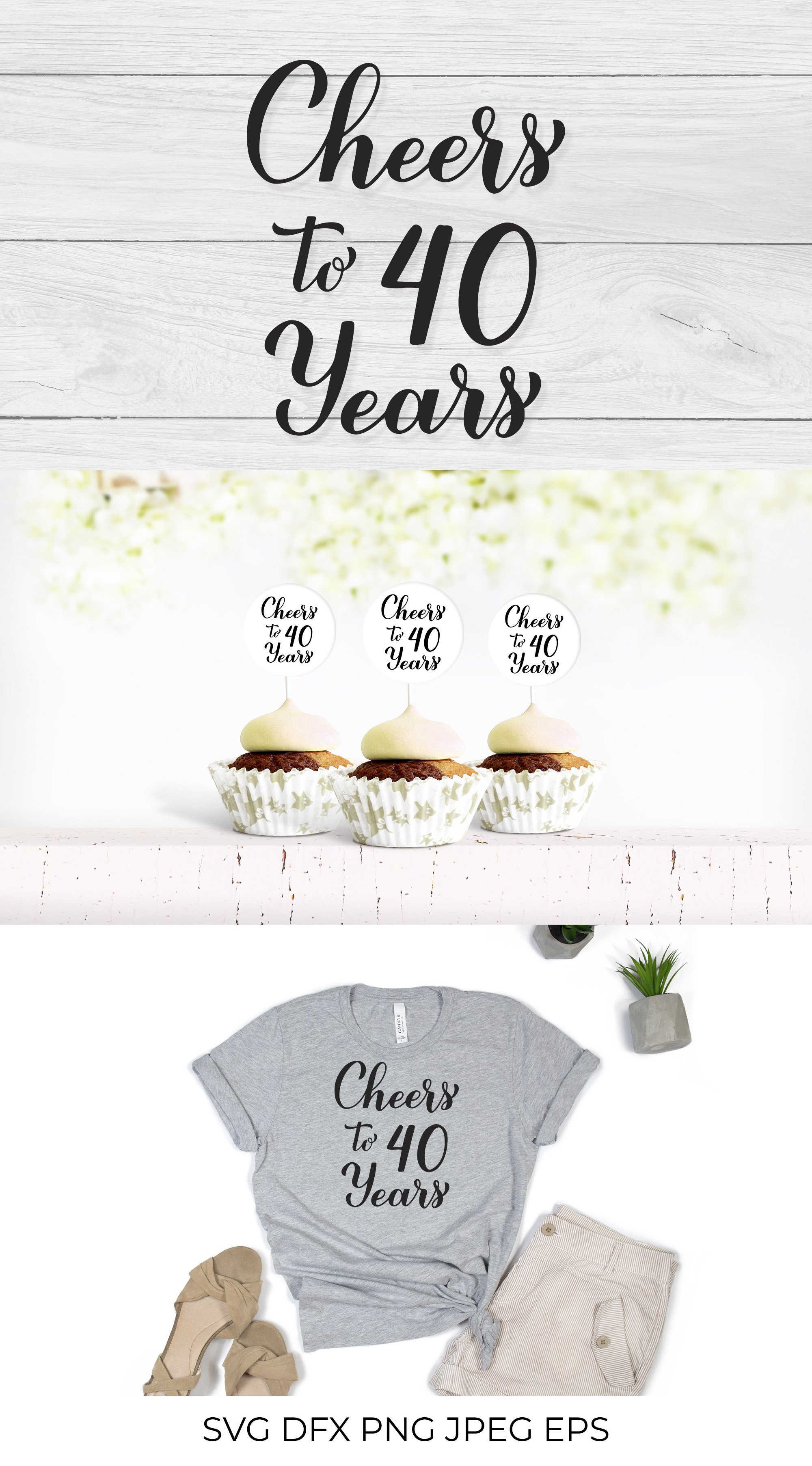 cheers-to-40-years-svg-40th-birthday-anniversary-1478123 for Free Printable Cheers To 40 Years Cheers to 40 Years SVG. 40th Birthday, Anniversary (1478123) for Free Printable Cheers To 40 Years