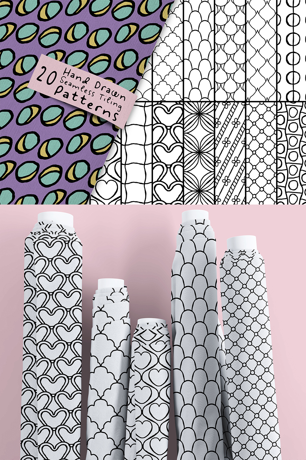 Perfectly Imperfect Patterns | Seamless Hand Drawn Set