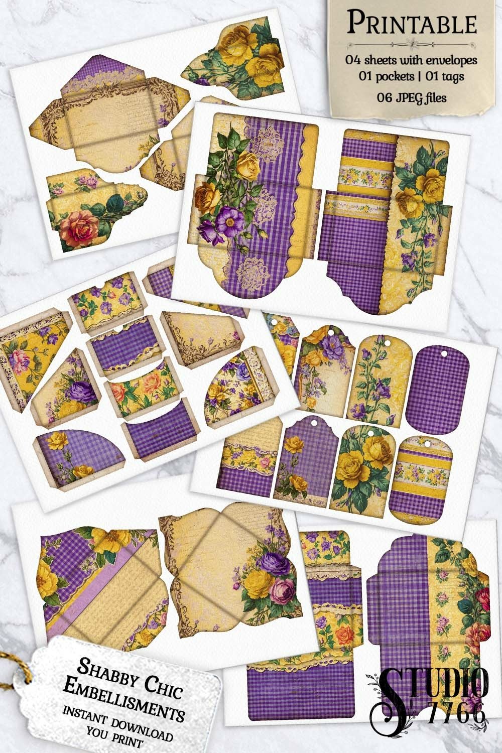 Floral Shabby Chic Junk Journal Kit (4473817)