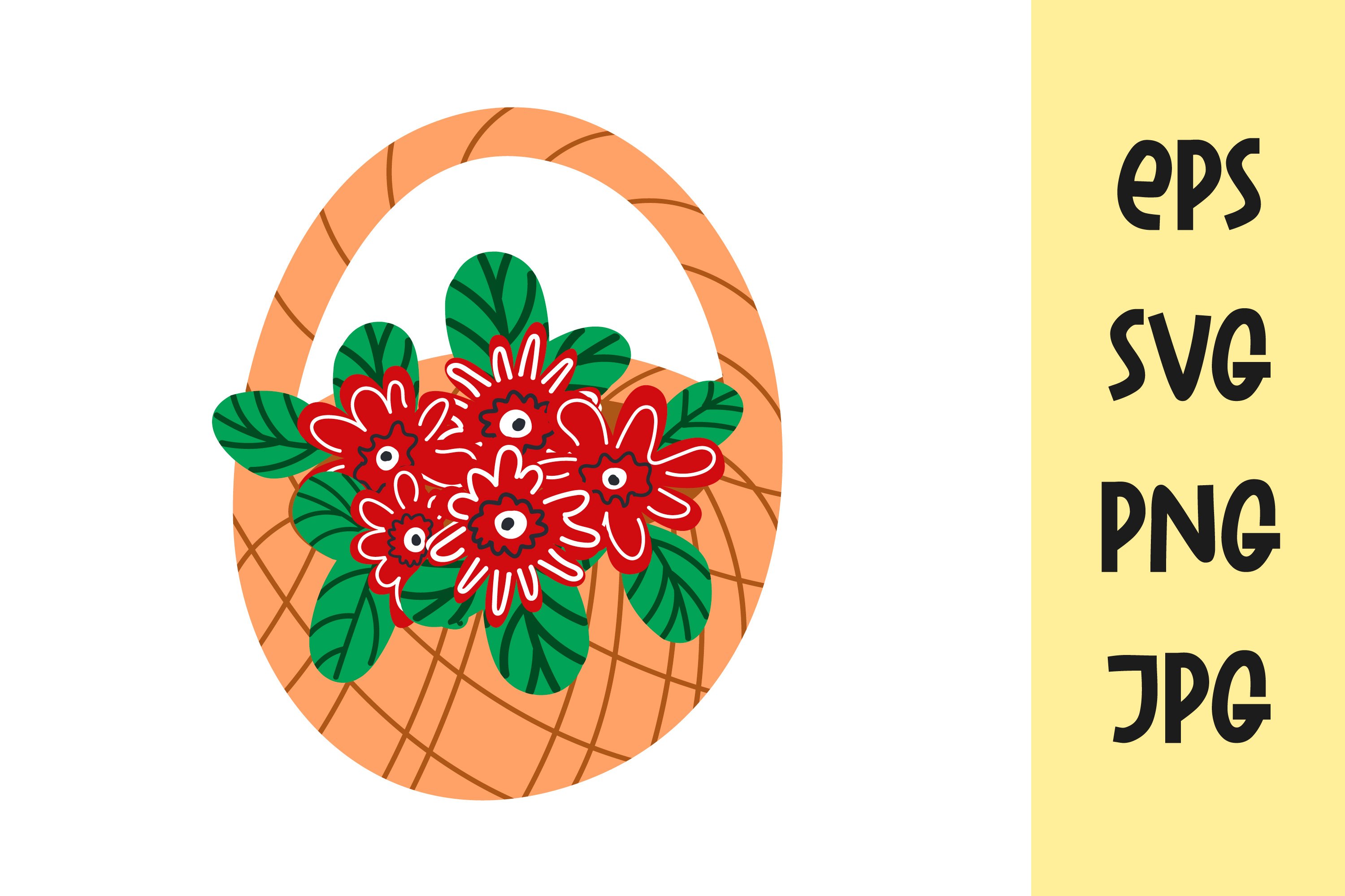 Wine bottle in a wicker basket. Vector illustration