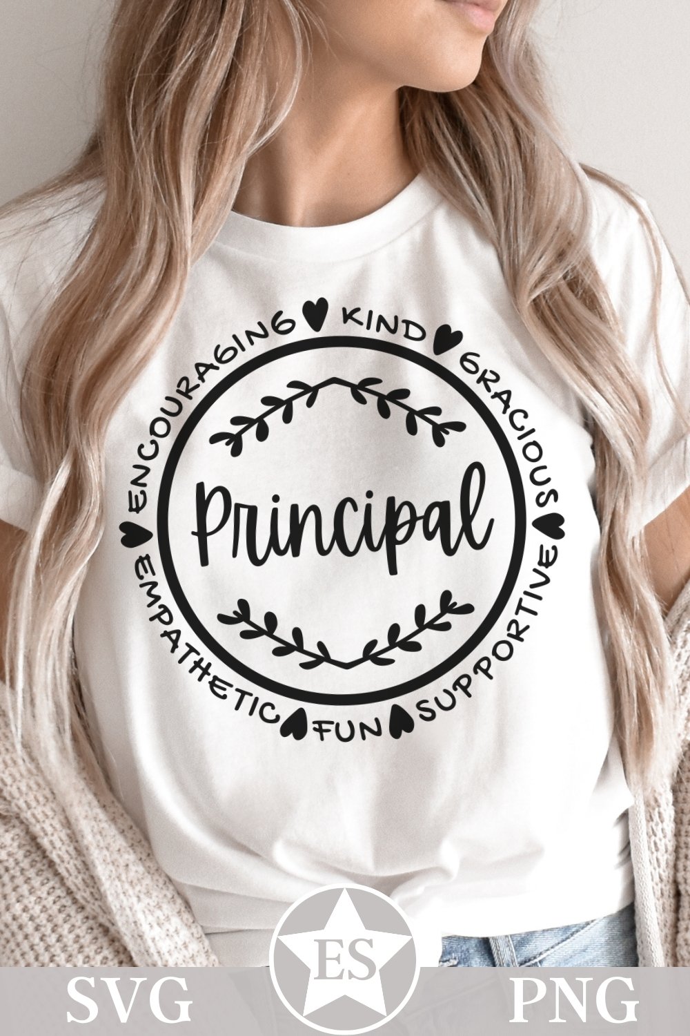 Principal SVG Word Art School Principal Shirt Design