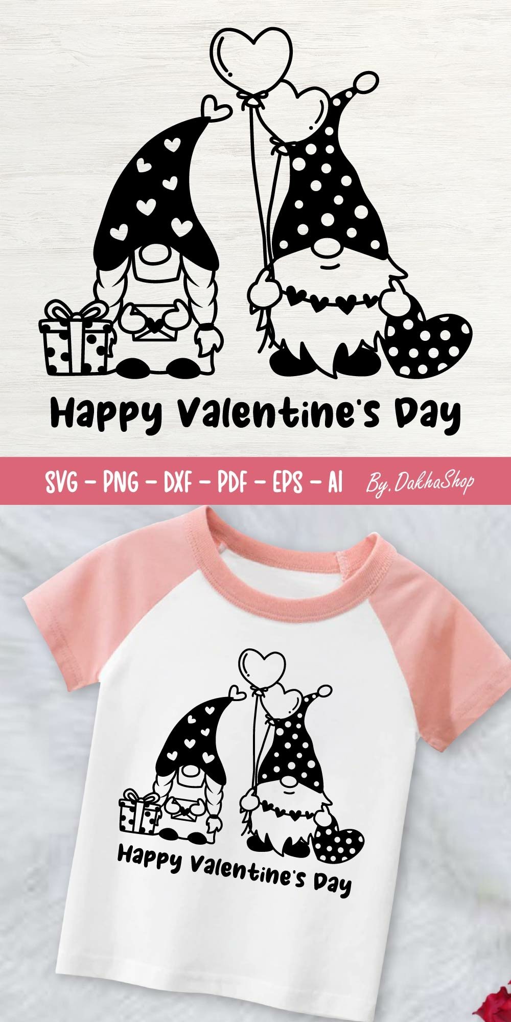Gnome Valentine Svg Valentines Svg Love Gnome Svg.
