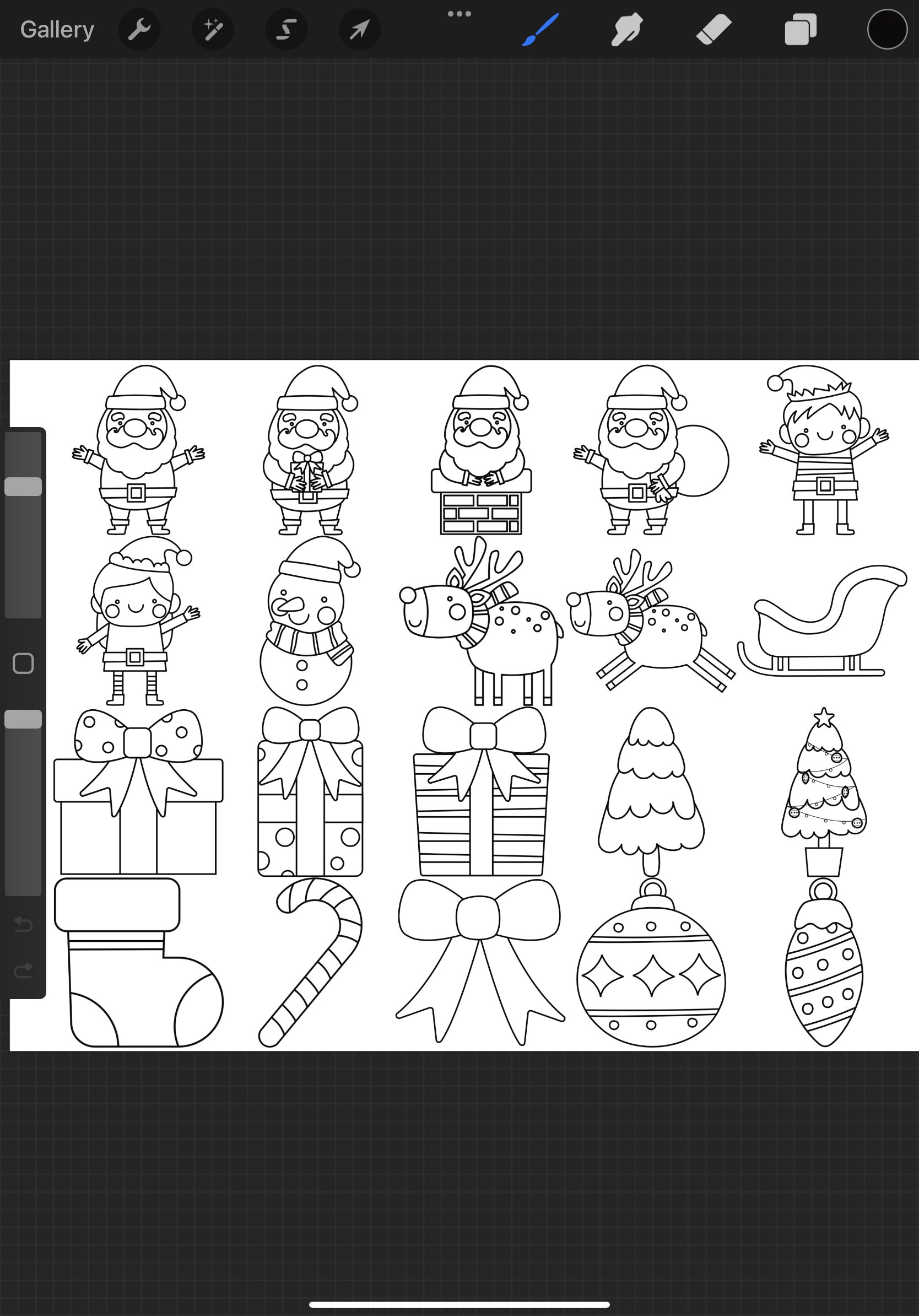 Christmas Winter Elements Procreate Brush Stamps (2250672)