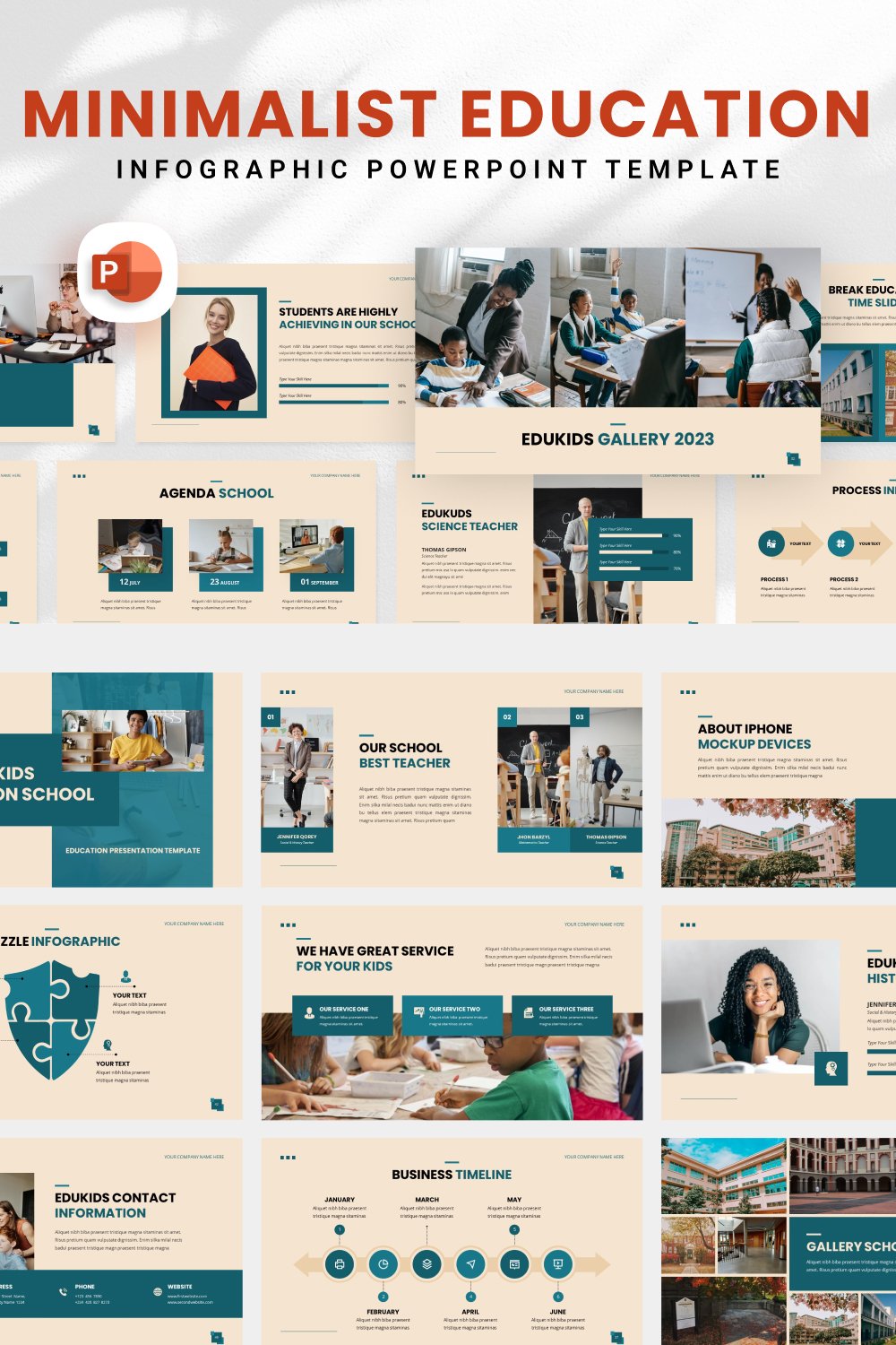 Minimalist Education PowerPoint Template