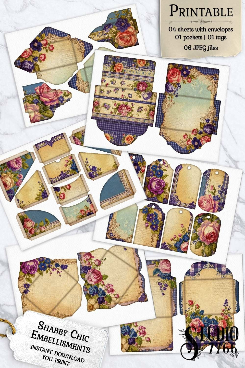 Floral Shabby Chic Junk Journal Kit (4473823)