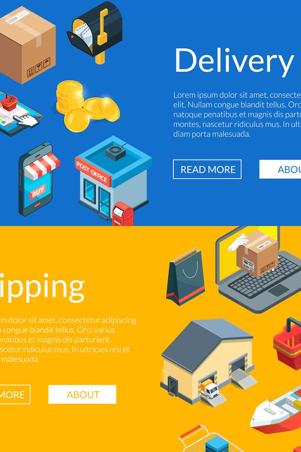 Vector isometric logistics and delivery icons web (872288)