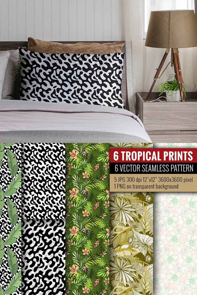 Tropical rainforest digital paper and seamless (1298232)