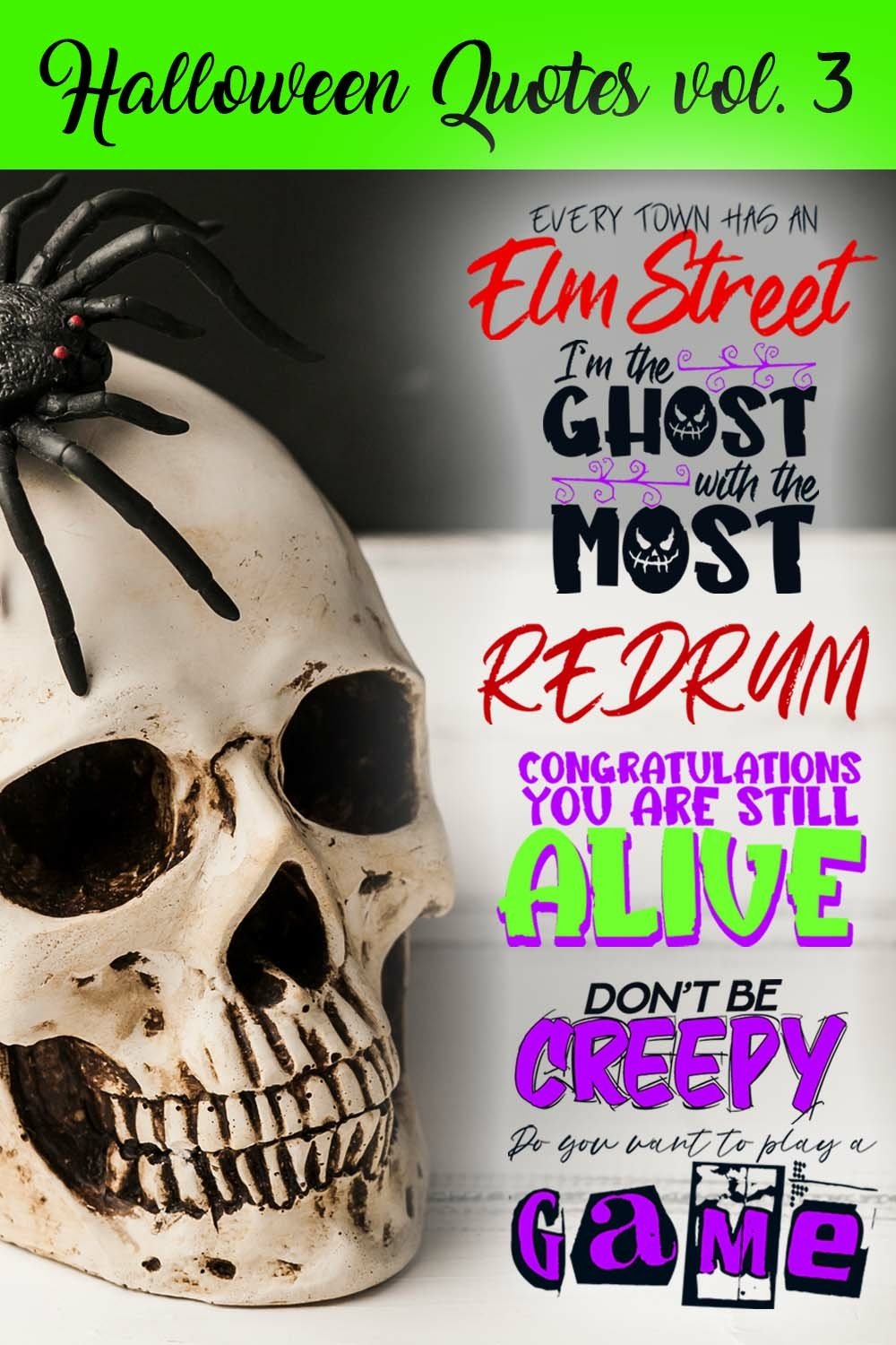 Don't be creepy Famous Halloween movie quote