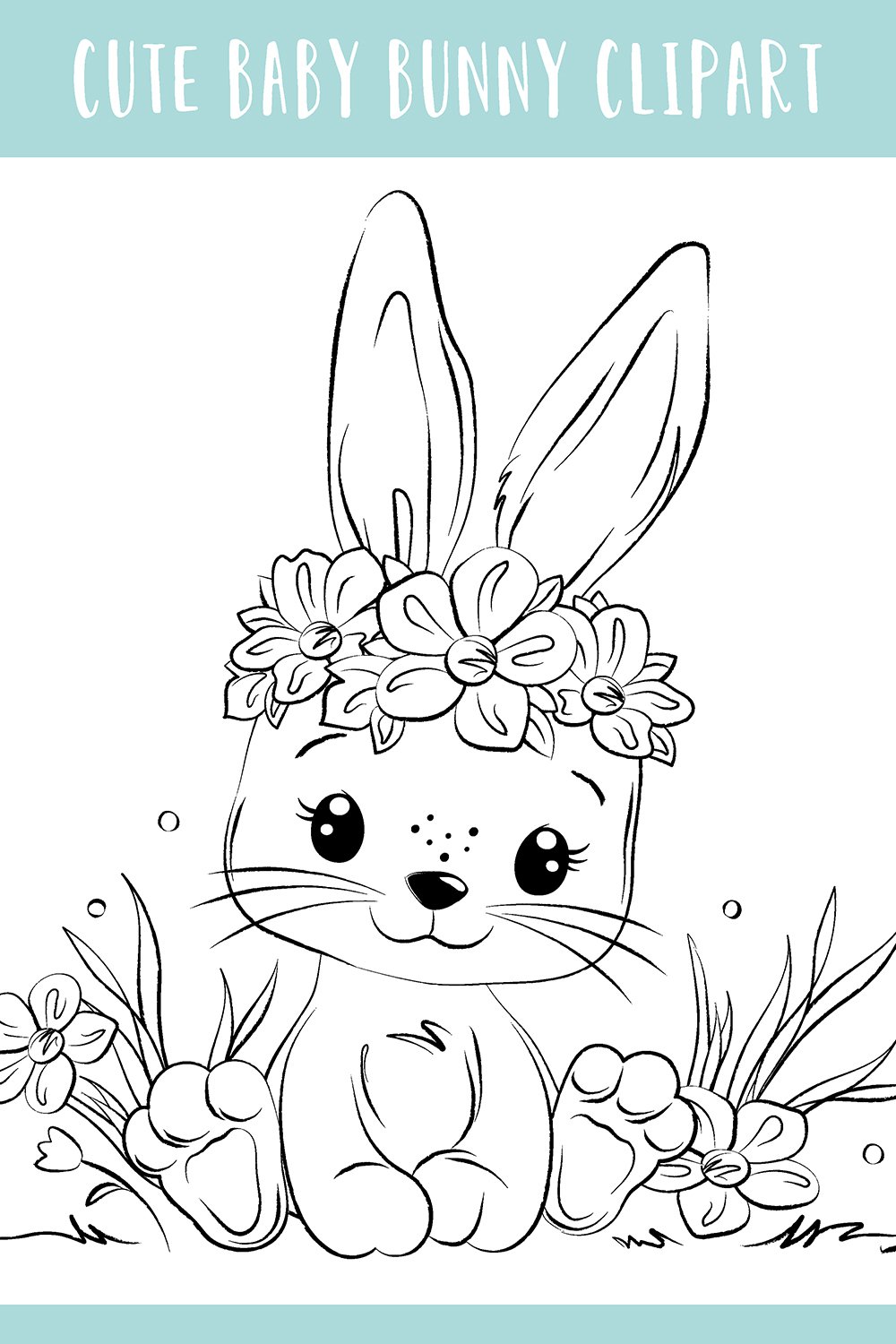 Baby Bunny Digital Stamp