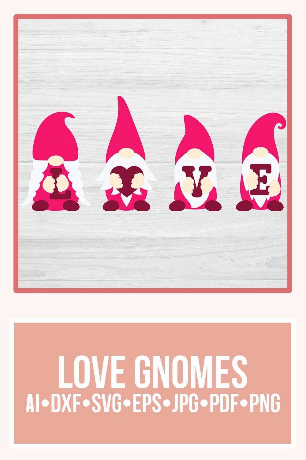 Love Gnomes Valentines SVG
