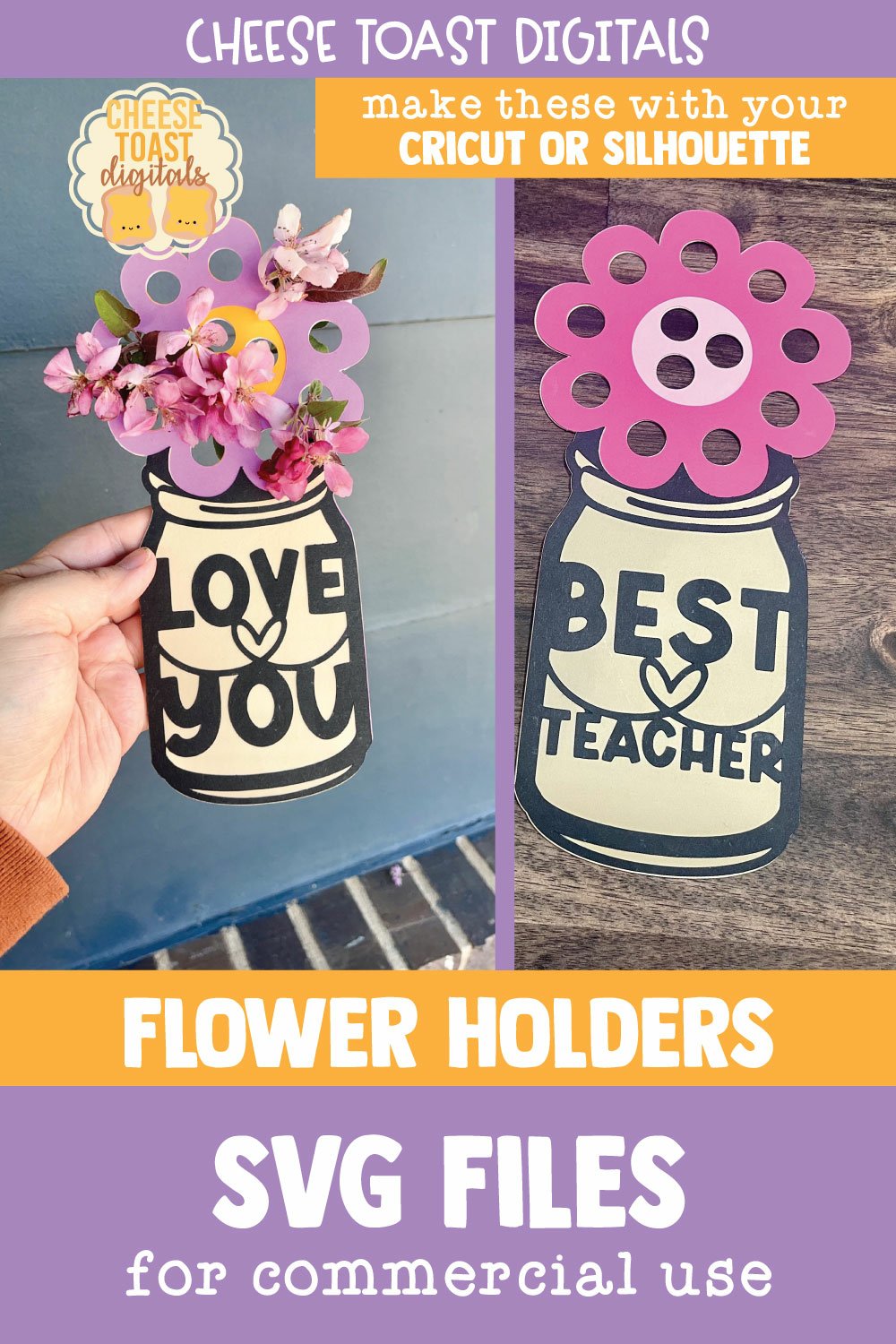 Flower Holder SVG | Mother's Day & Teacher Appreciation Gift