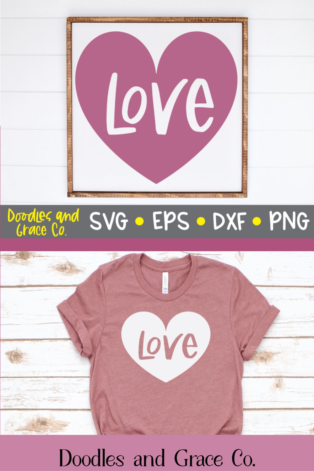 Love Heart SVG - DXF - EPS - PNG