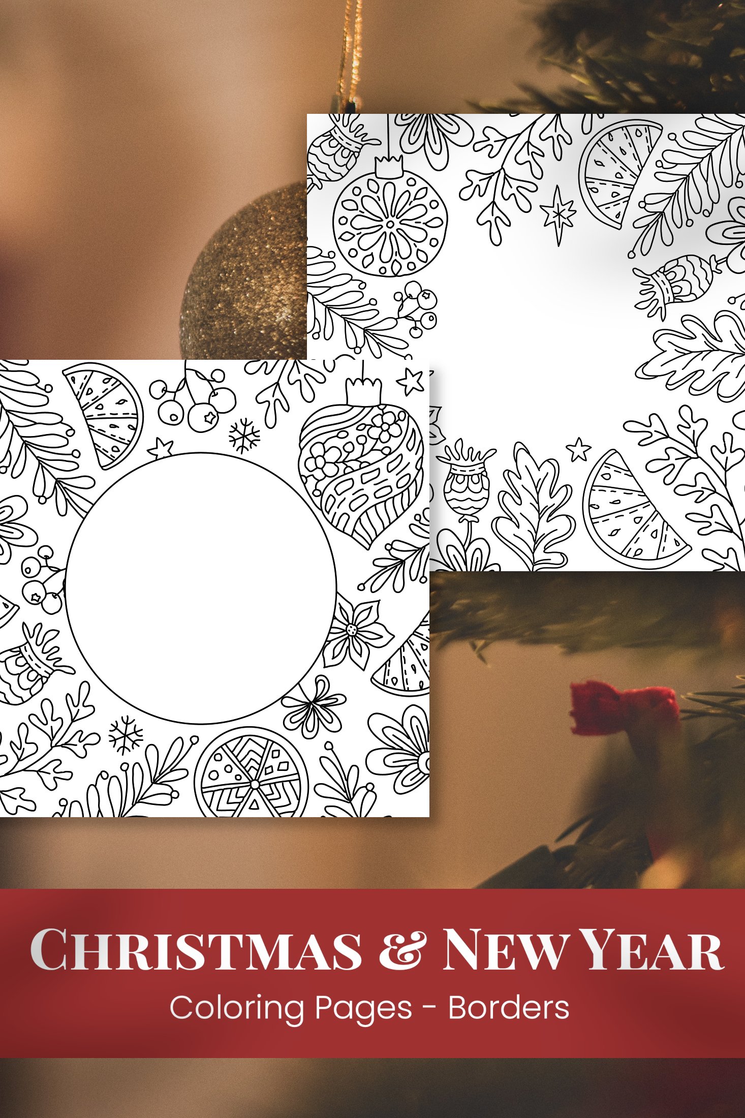 Coloring Pages Floral Frames & Borders. Card Decoration PDF