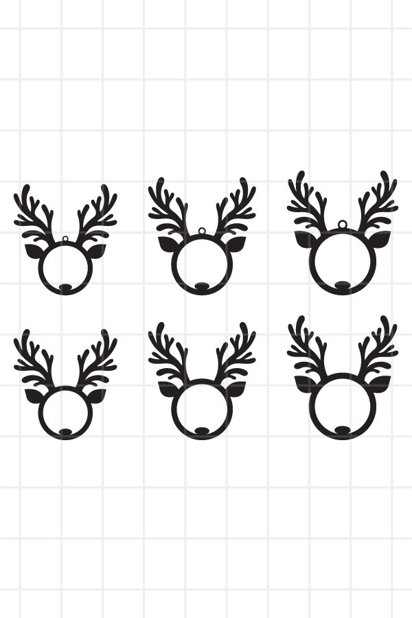 Reindeer Ornament SVG, Christmas Ornaments cut file (975146) | SVGs
