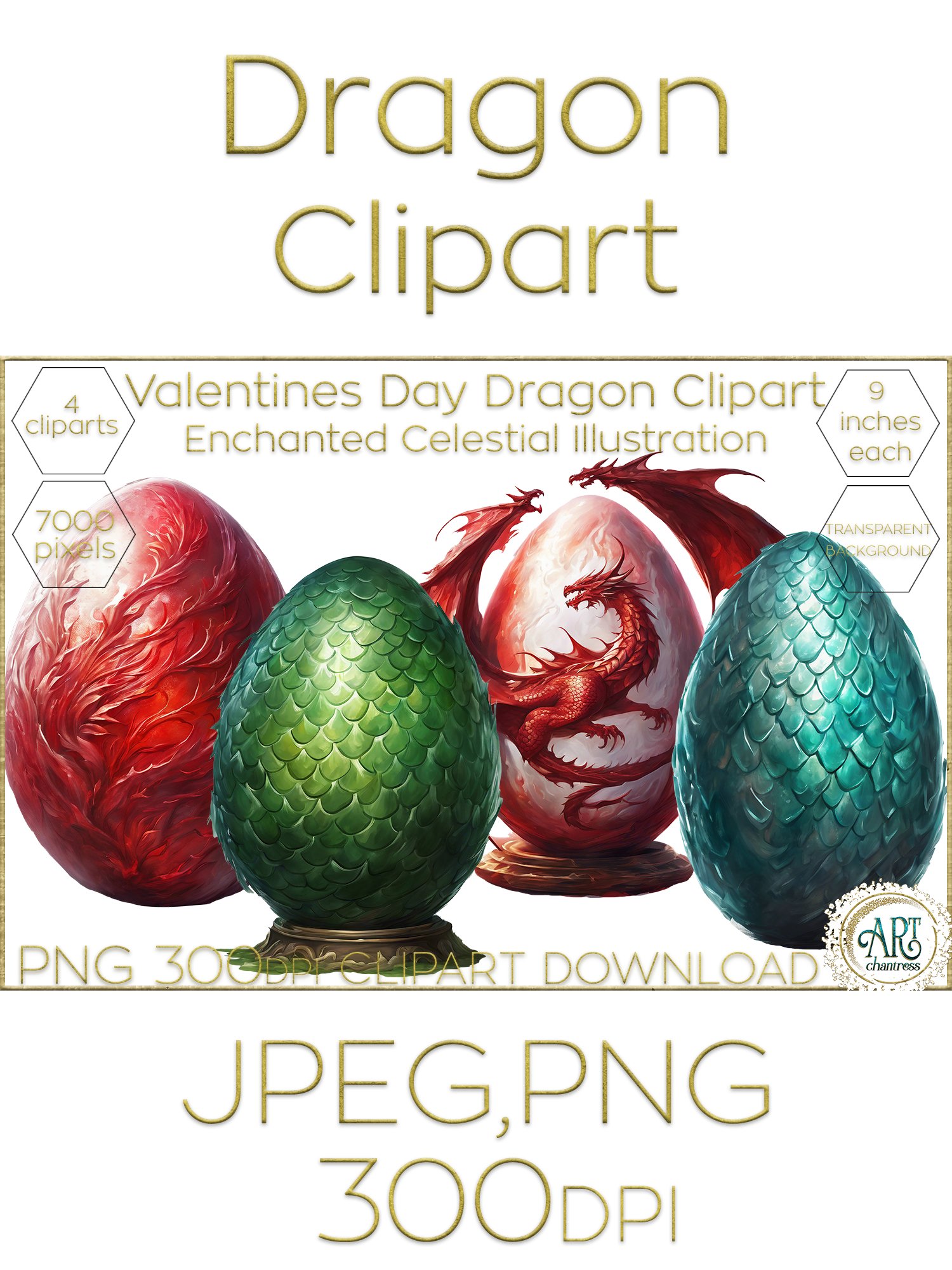 Valentines Day Dragon Clipart Magic Graphics (3068221)