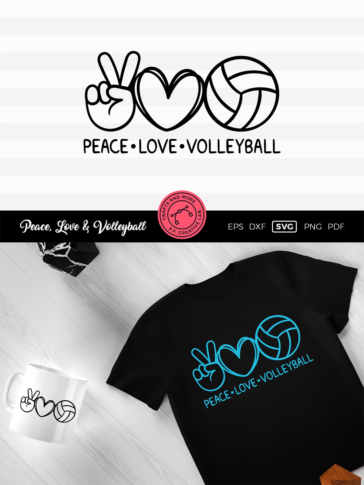 Peace Love Volleyball Designs