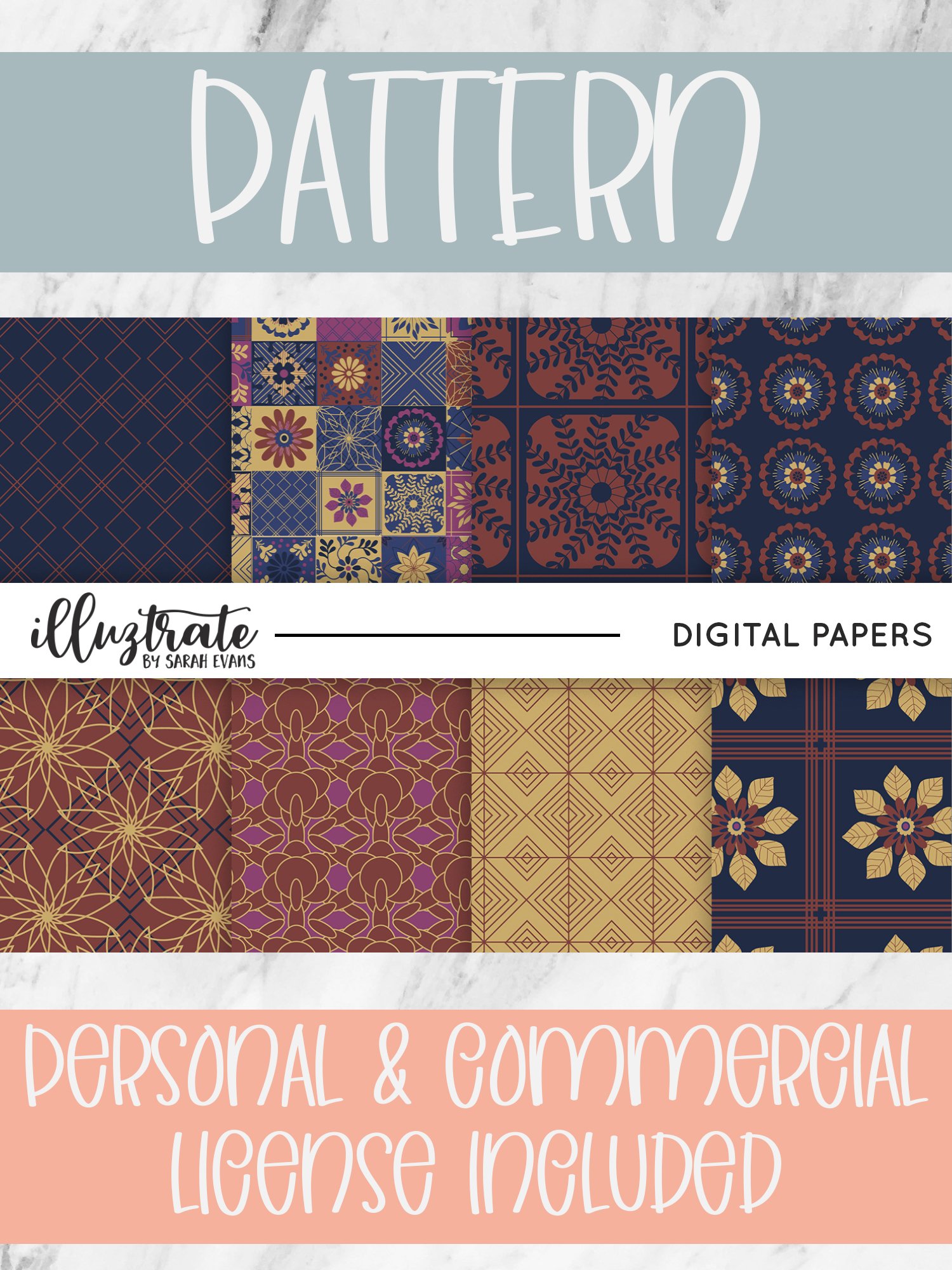 Souk Inspired Mosaic Tile Patterns | Seamless (101815)