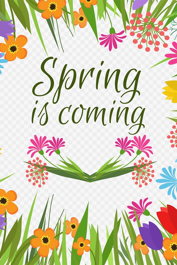 Beautiful spring vector background with early (1029830)
