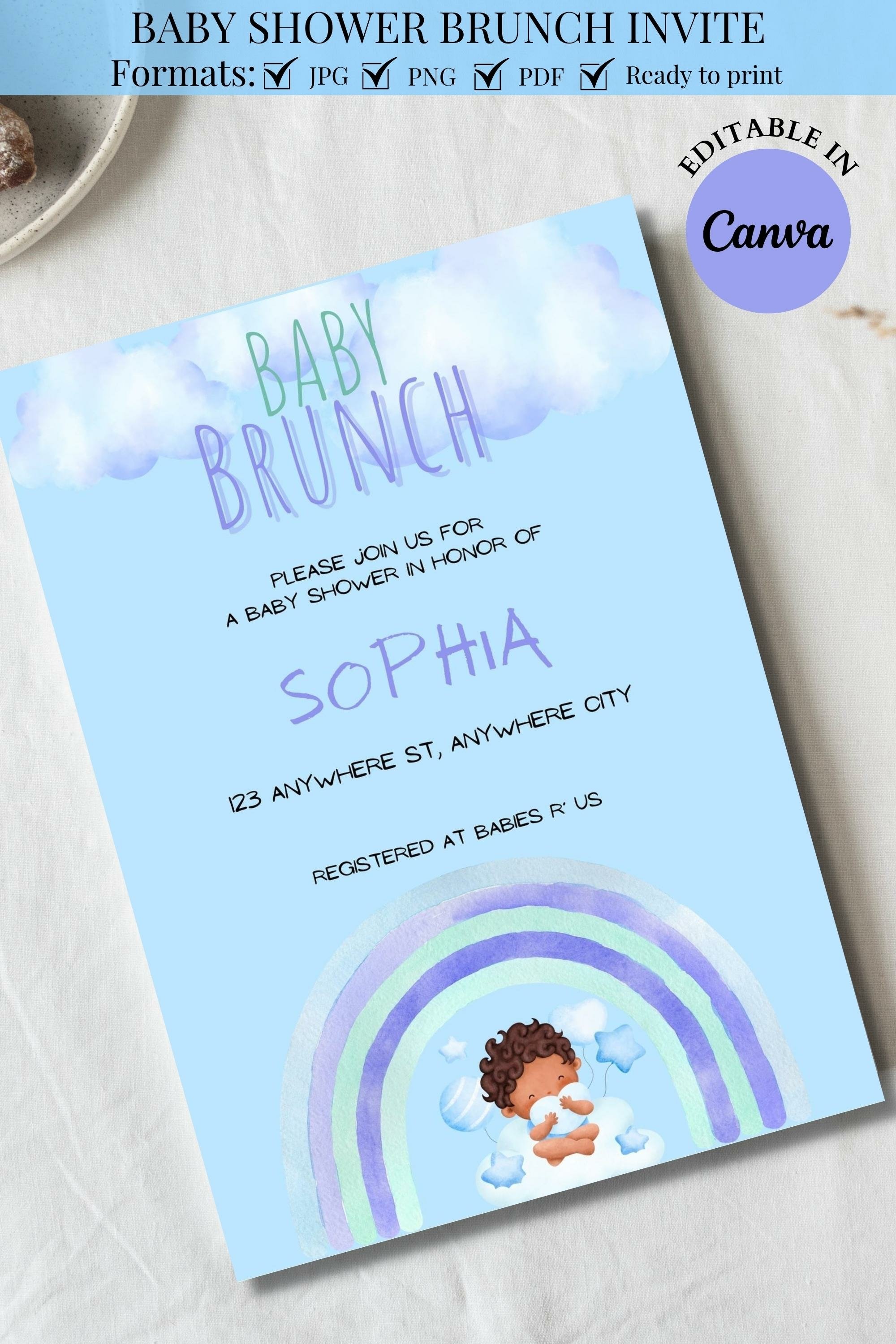 Baby Shower Brunch Invitation Template (2030313)