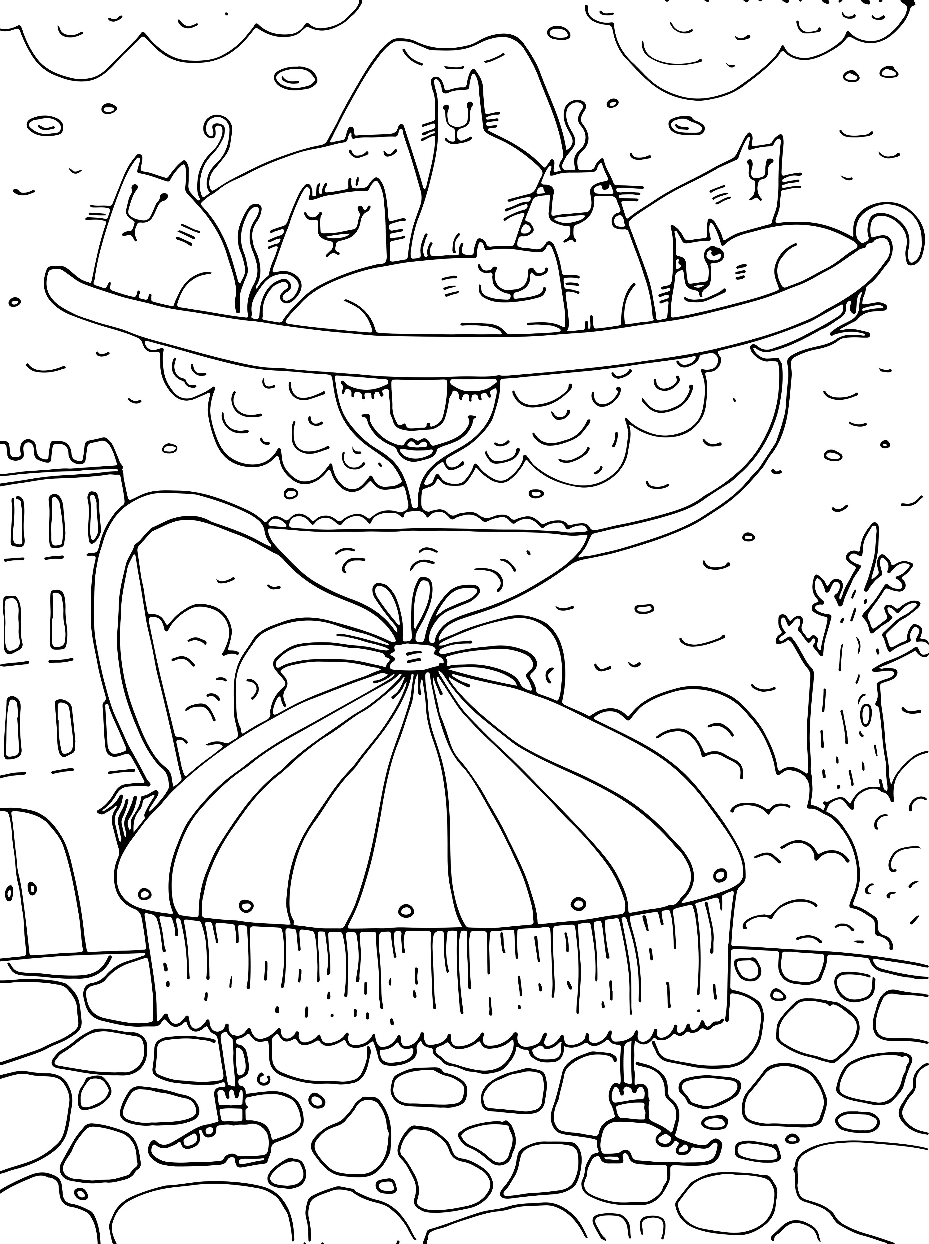 Princess Cat Coloring Pages