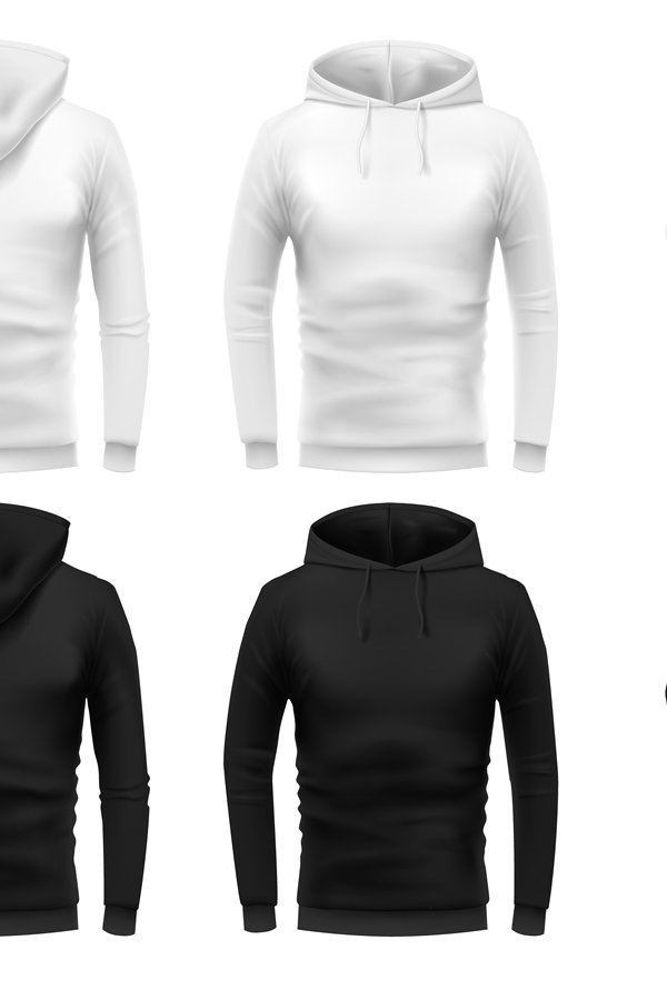 black polo moletom com capuz white horse